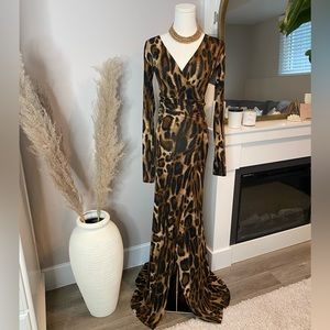 Leopard long dress